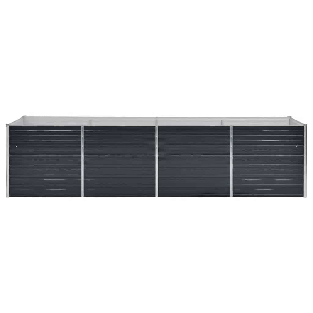 Hochbeet Anthrazit 160 x 80 x 77 cm Verzinkter Stahl
