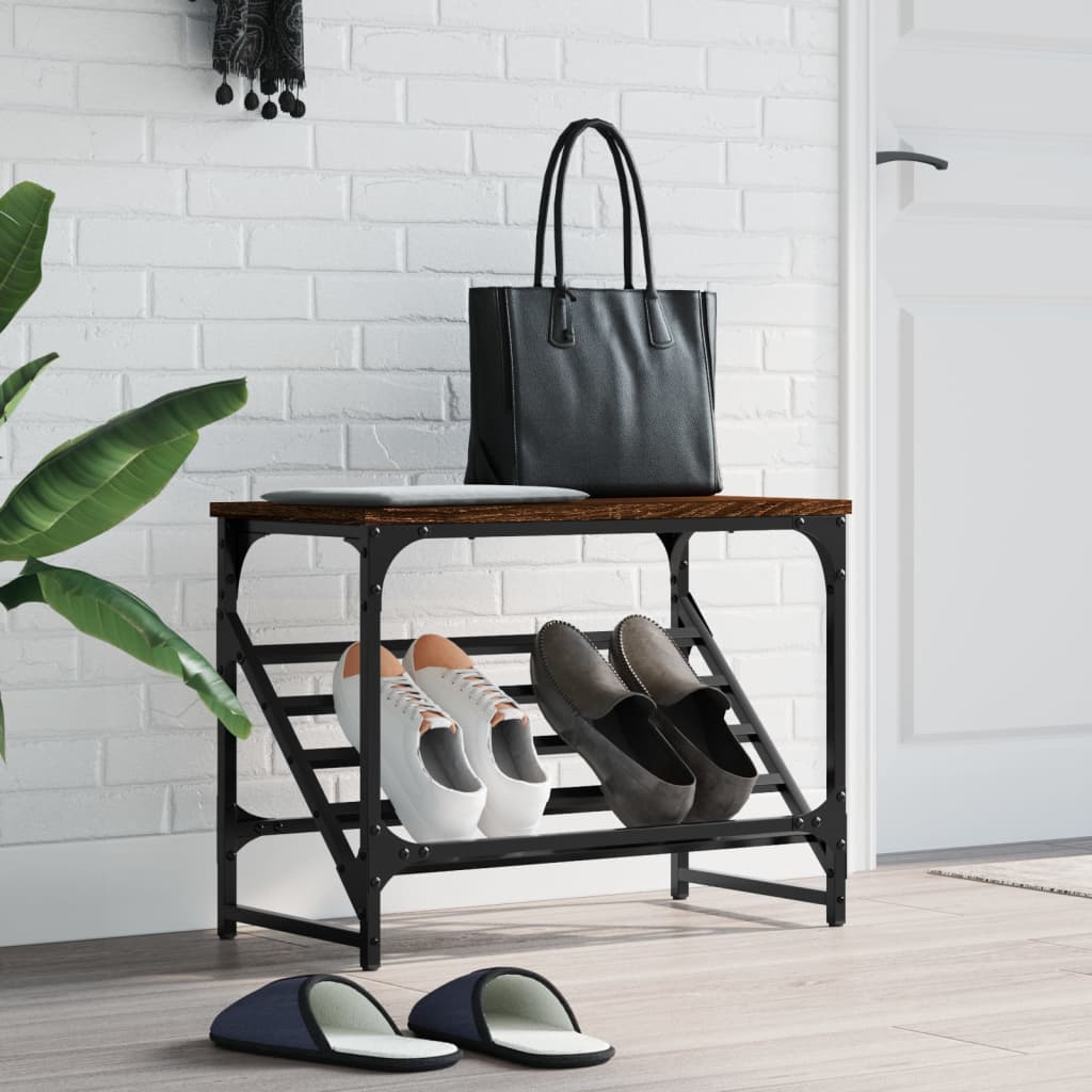 Schuhregal Schwarz 60x30x45 cm Holzwerkstoff