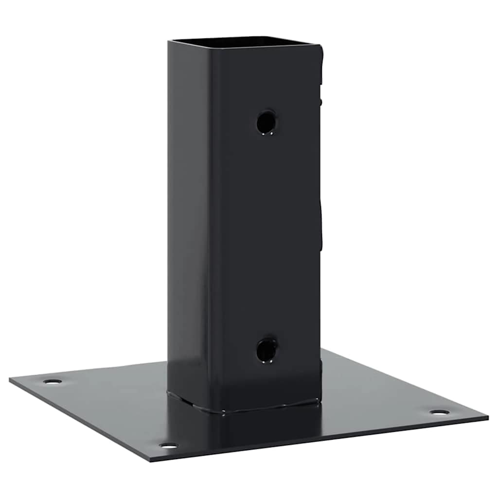 Pfostenträger Quadratisch 4Stk. Silber 46x46mm Verzinkter Stahl