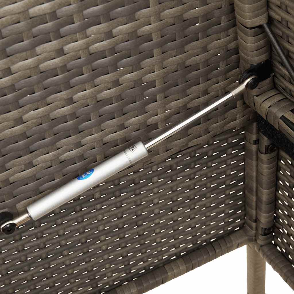 Gartenbank mit Kissen Schwarz Poly Rattan