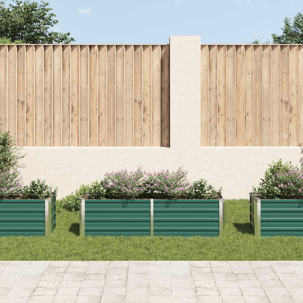 Garten-Hochbeet Verzinkter Stahl 240x80x77 cm Grün