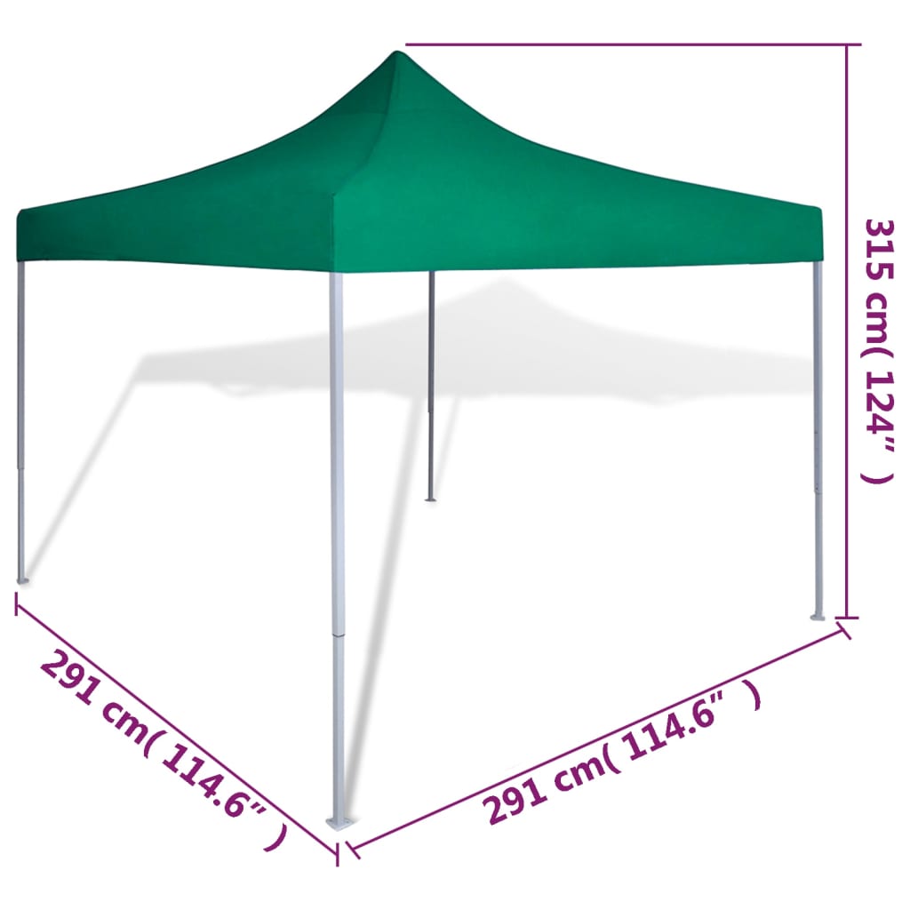 Partyzelt Faltbar Pop-Up Schwarz 292x292x315 cm