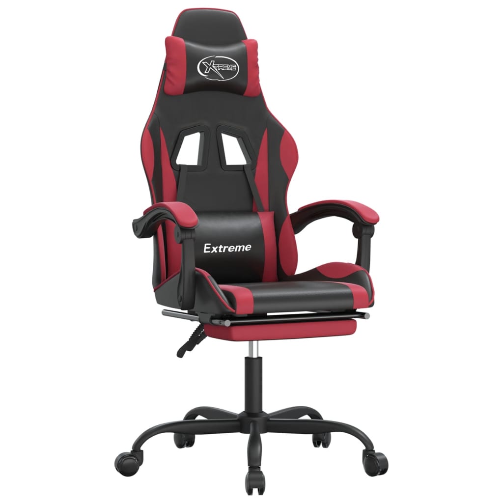 Gaming-Stuhl Drehbar Schwarz und Grün Kunstleder