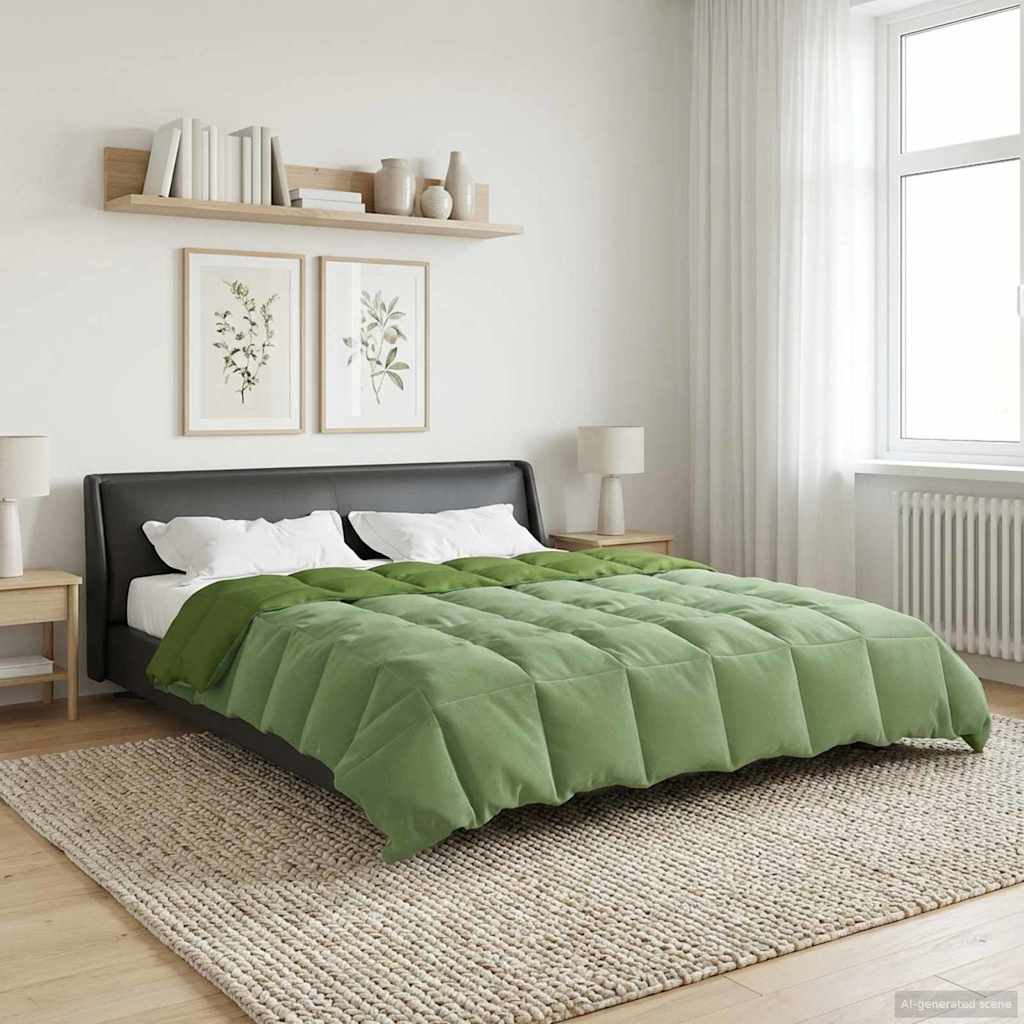 Winterbettdecke Gepolstert Anthrazit 240 x 260 cm Mikrofaser