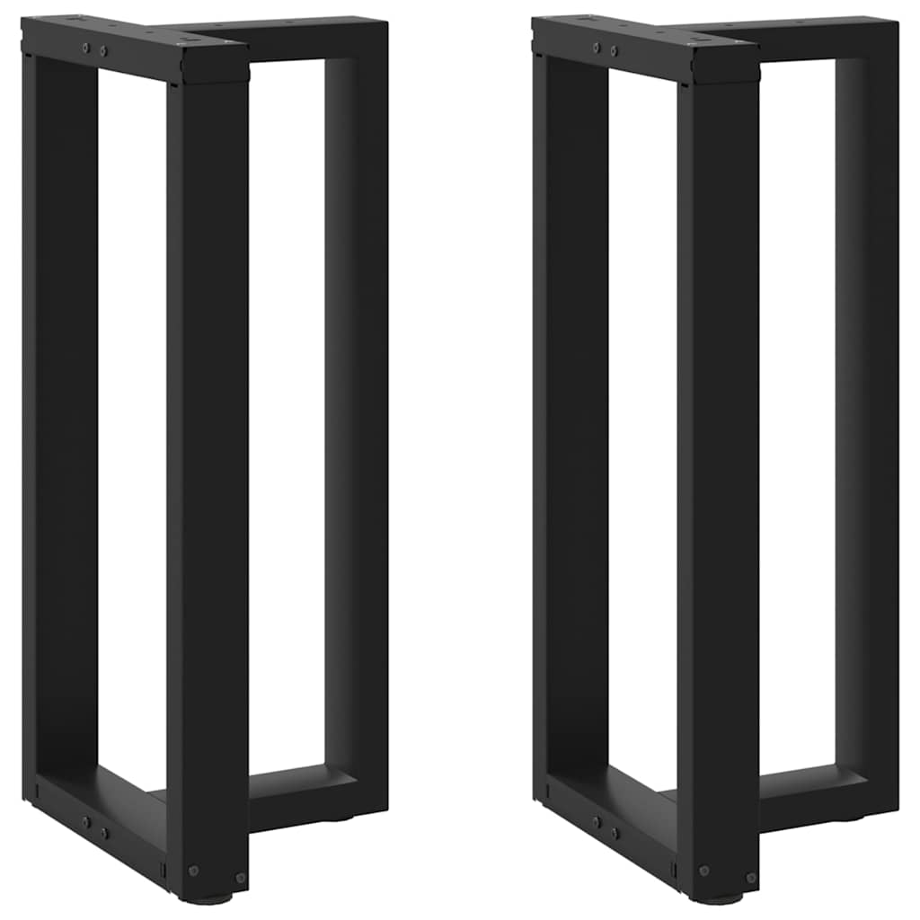 Couchtischbeine T-Form 2 Stk. Schwarz 30x25x(30-31) cm Stahl