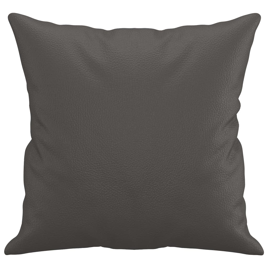 Zierkissen 2 Stk. Schwarz 40x40 cm Kunstleder