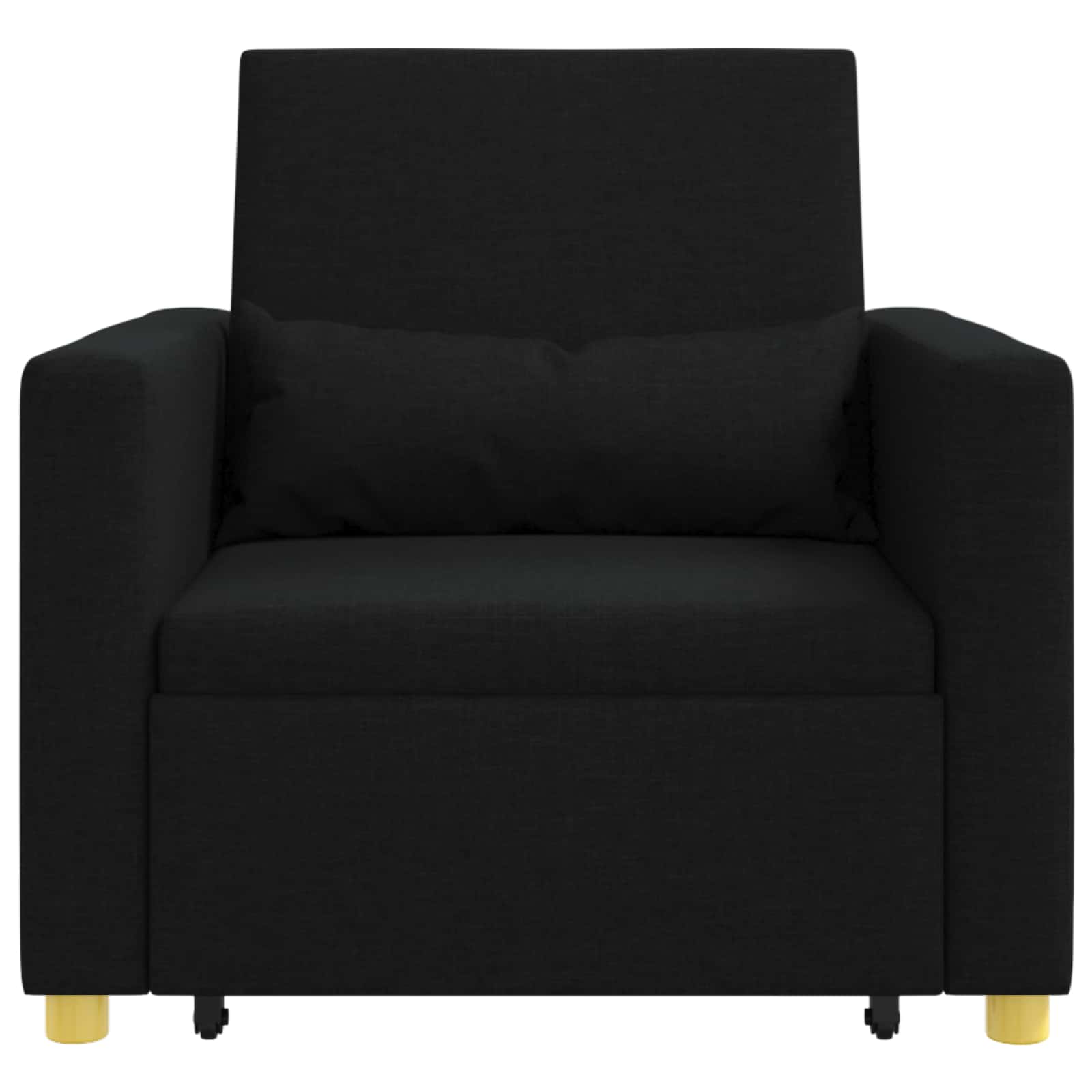 Ausziehbare Schlafcouch Einzel Hellgrau 90 x 165 x 87 cm Stoff
