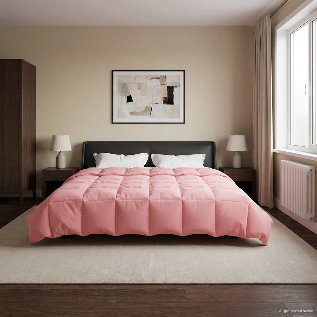 Winterbettdecke Gepolstert Anthrazit 240 x 260 cm Mikrofaser