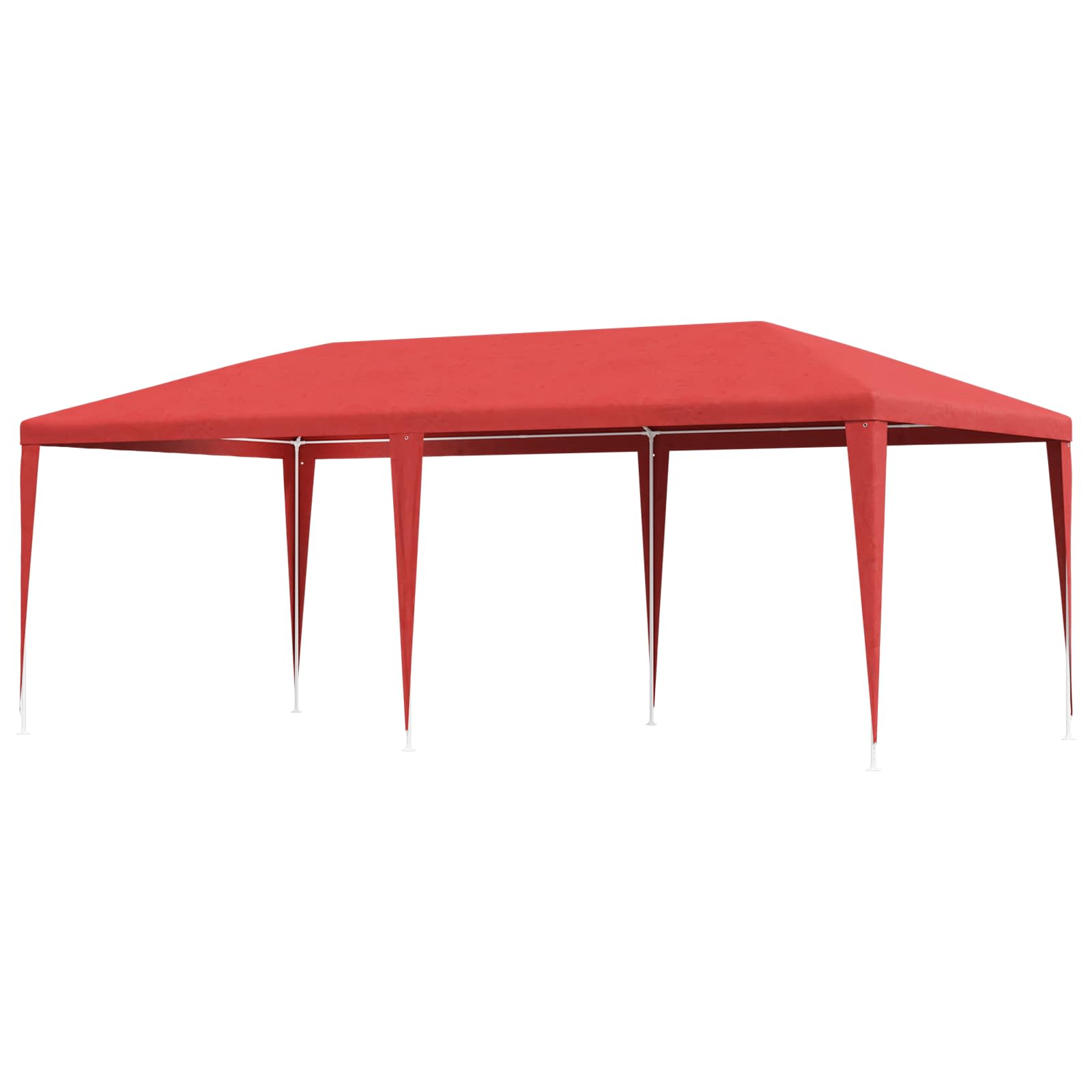 Partyzelt 400 x 300 x 255 cm Rot PE und Stahl