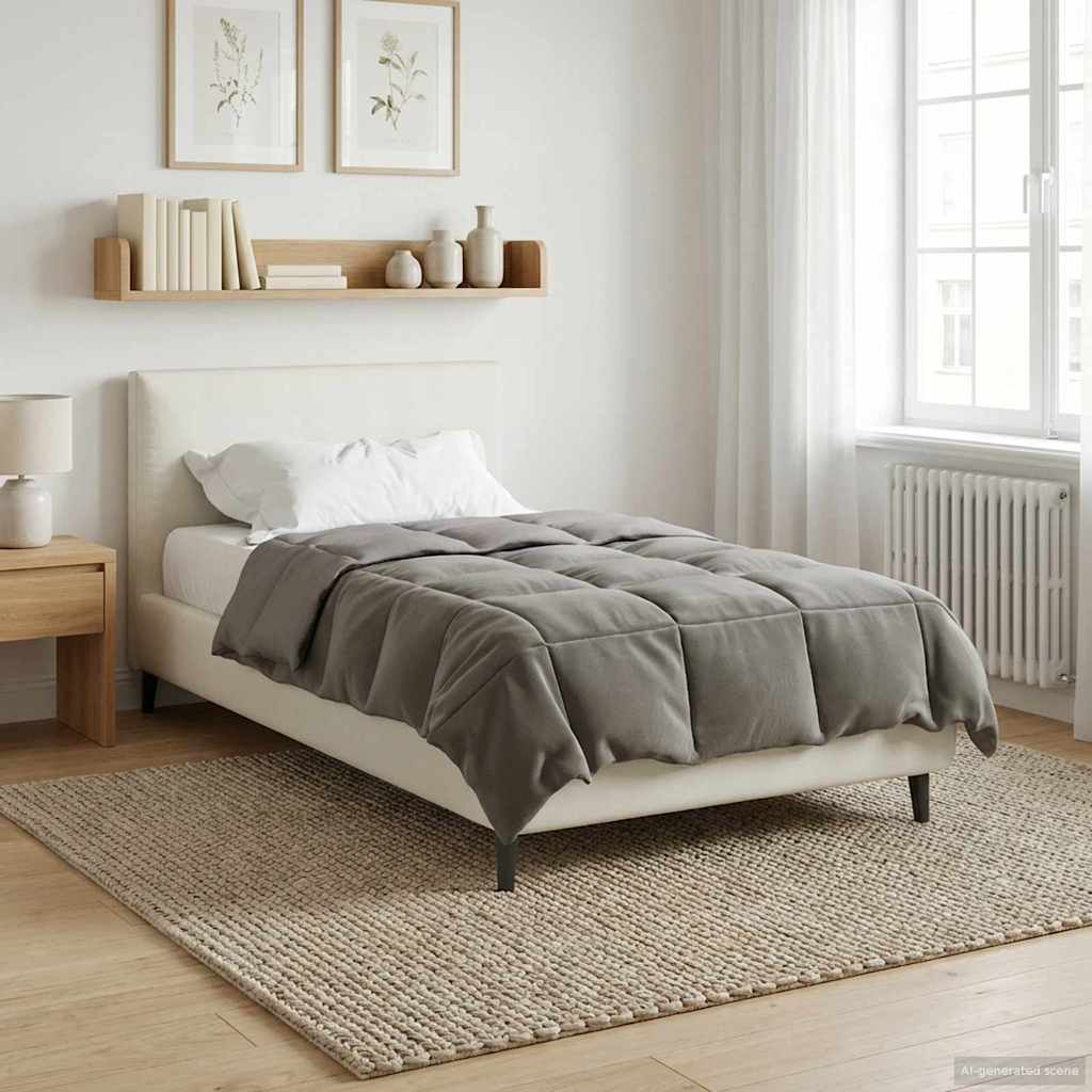 Winterbettdecke Gepolstert Anthrazit 240 x 260 cm Mikrofaser