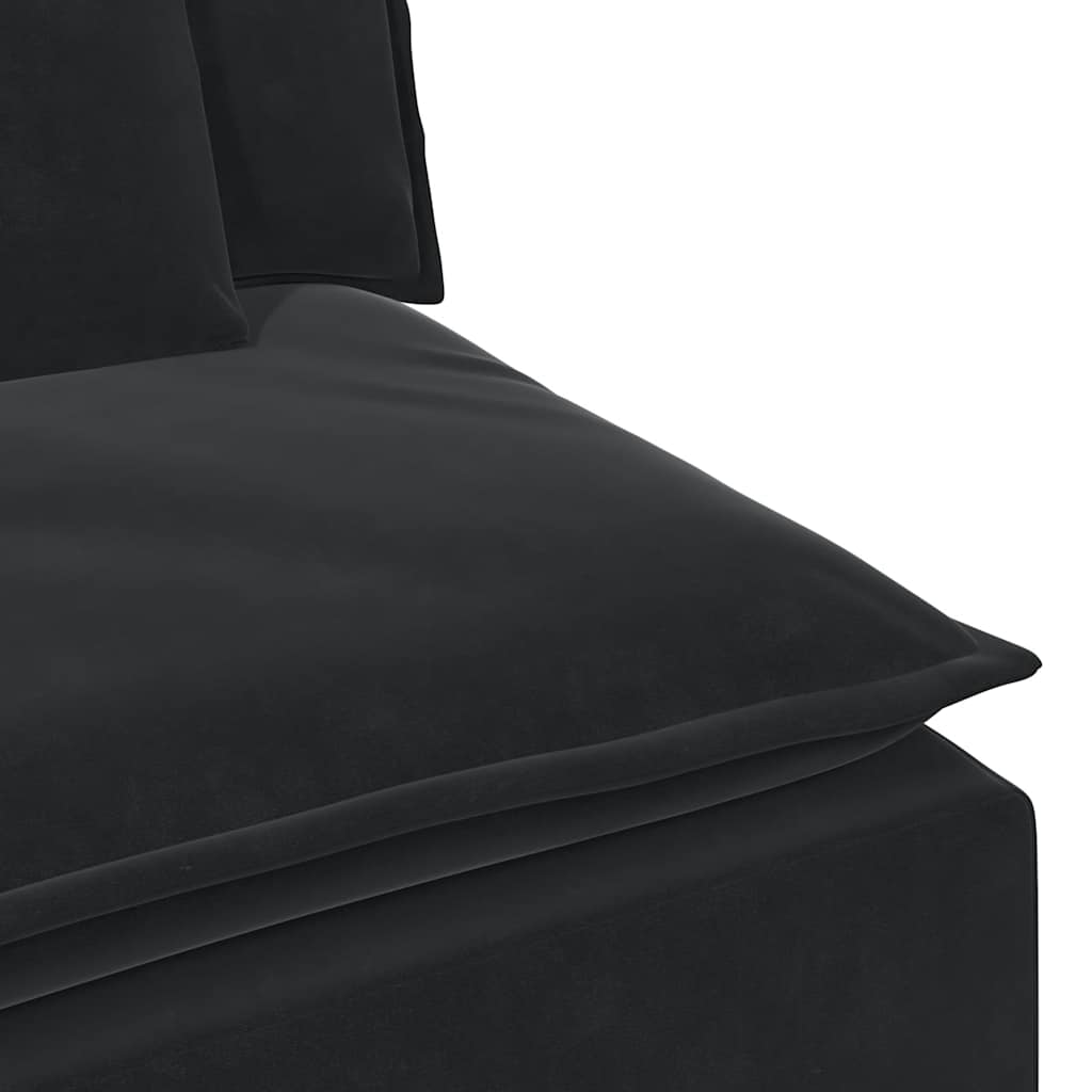 Modulares Sofa mit Kissen Blau