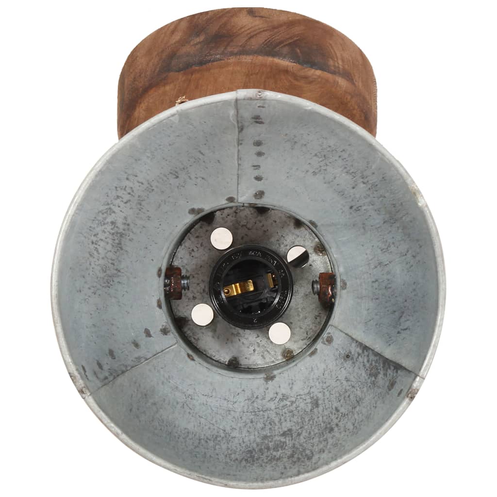 Wandlampe Industriestil Silbern 45x25 cm E27