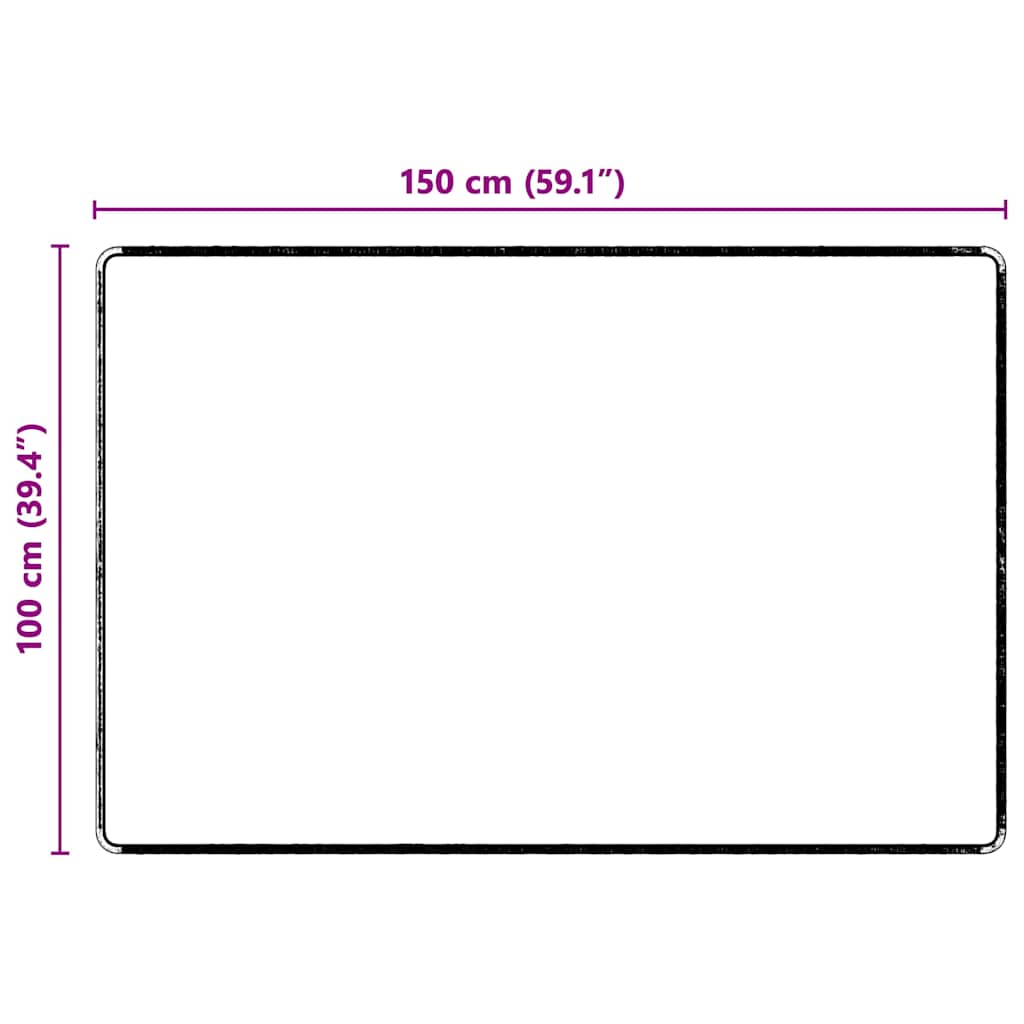 Teppichläufer Grau 50 x 100 cm 100% Polypropylen Tuft