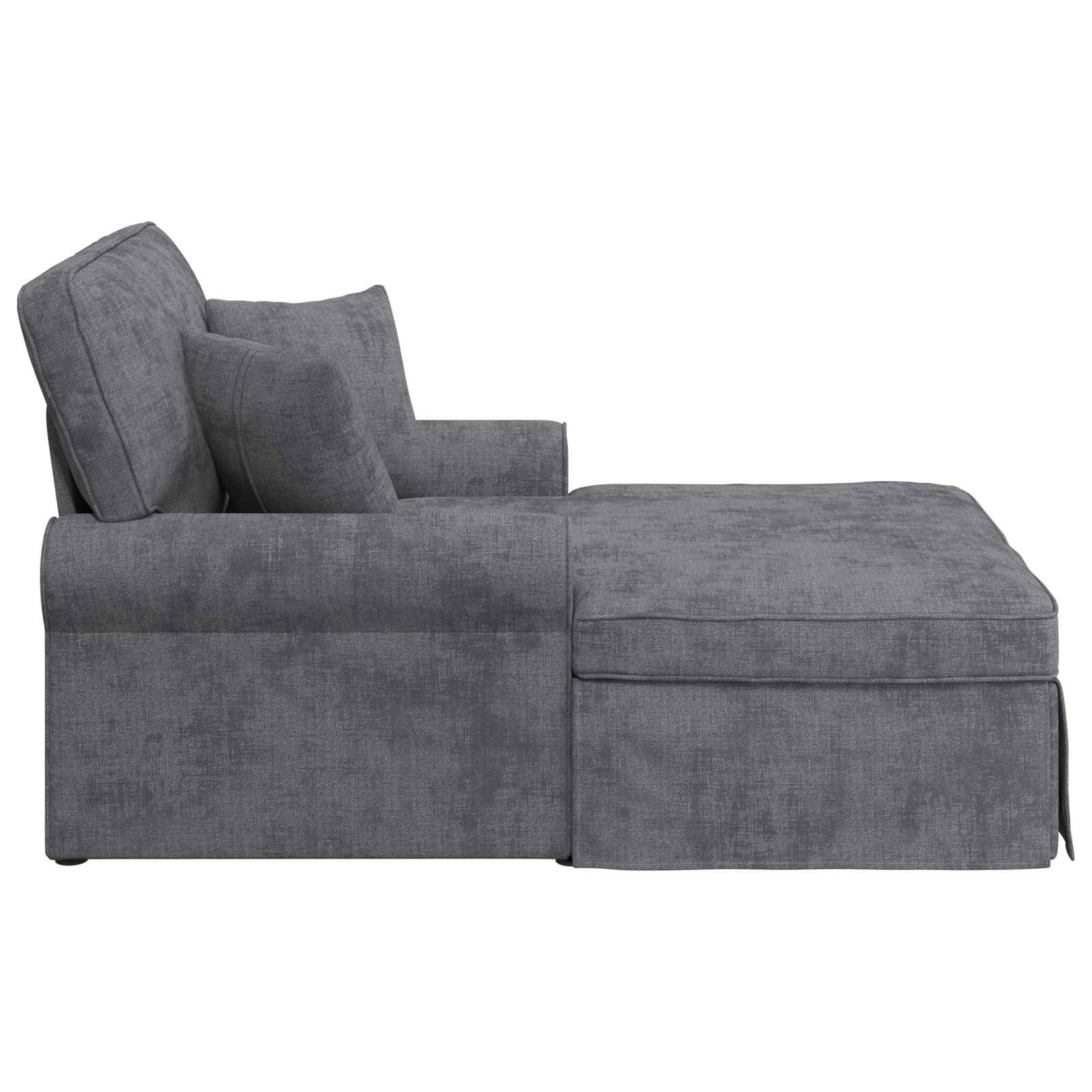 Chaise Lounge mit Rock mit Kissen Creme 157 x 91 x 91 cm ARES
