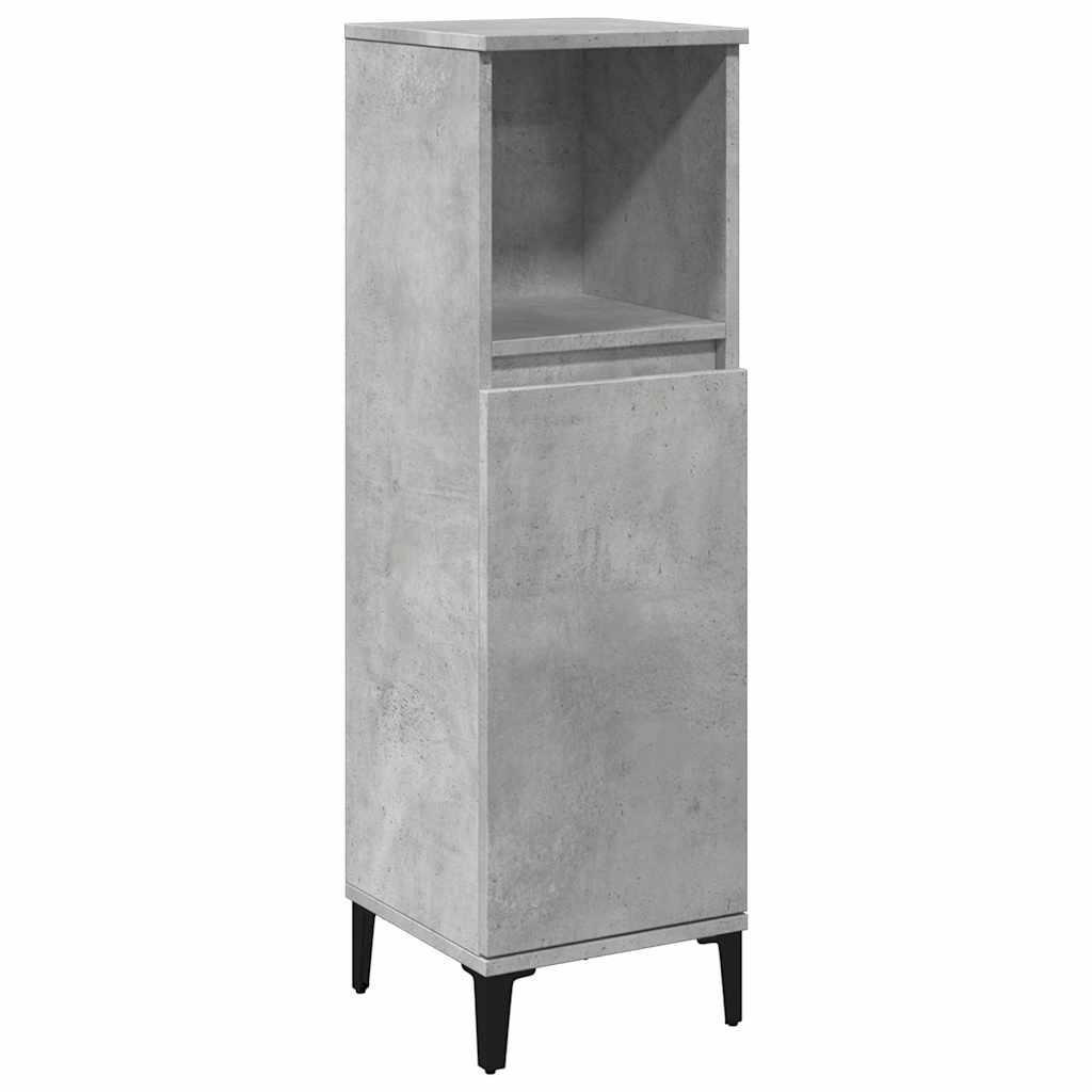 Badschrank Weiß 30x30x100 cm Holzwerkstoff