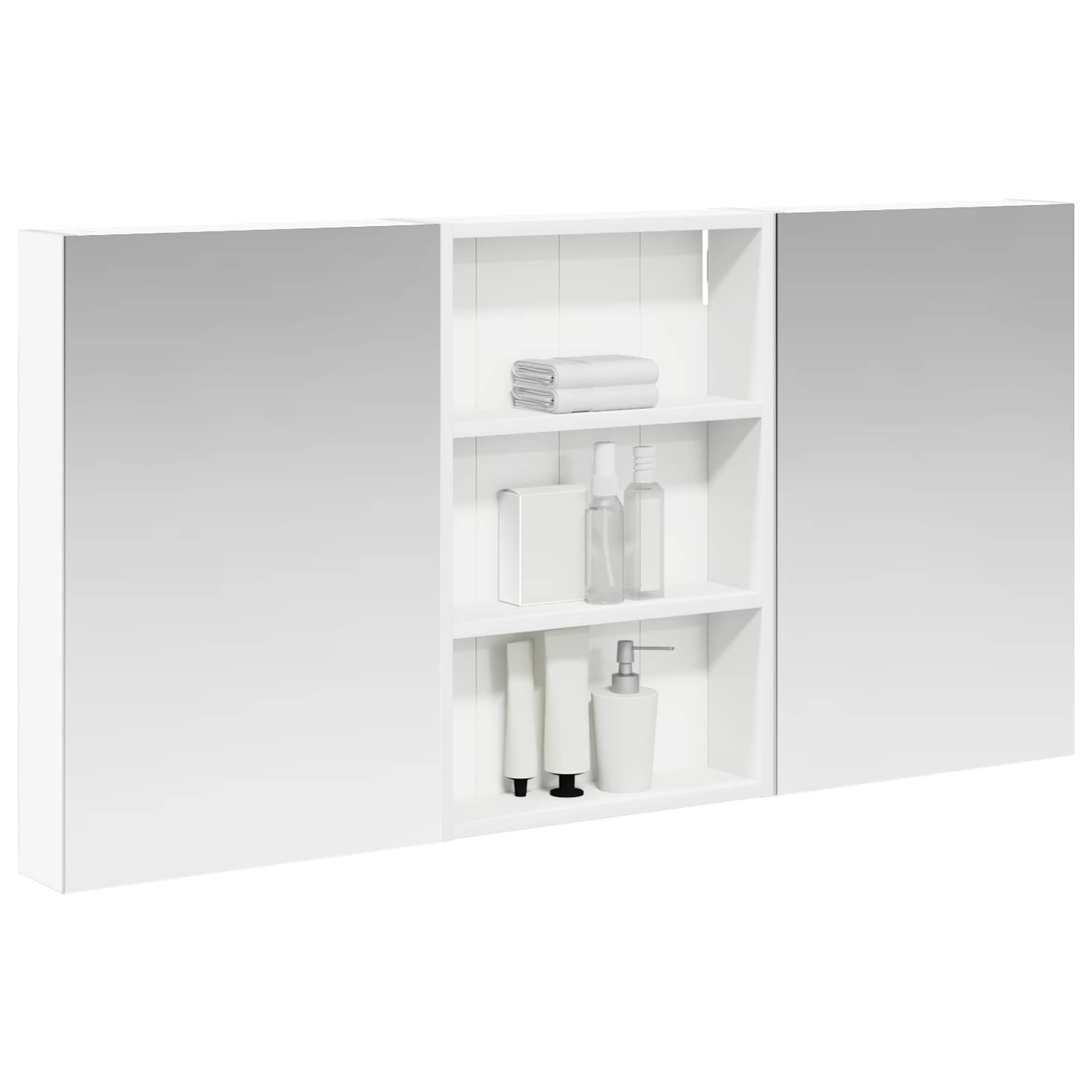 Badezimmerschrank-Set 3 pcs 80 x 10,5 x 50 cm Holzwerkstoff