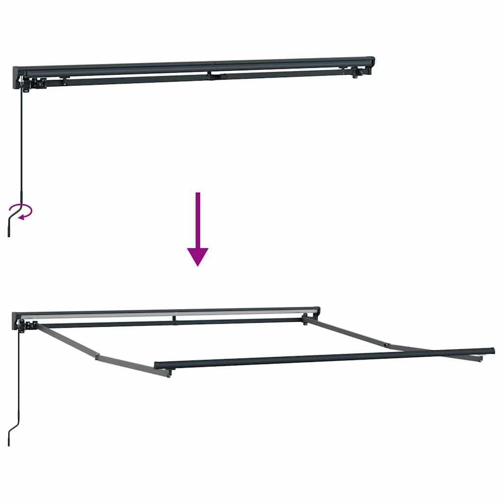 Markisenrahmen Verstellbar Weiß 2,5 x 2 m Stahl