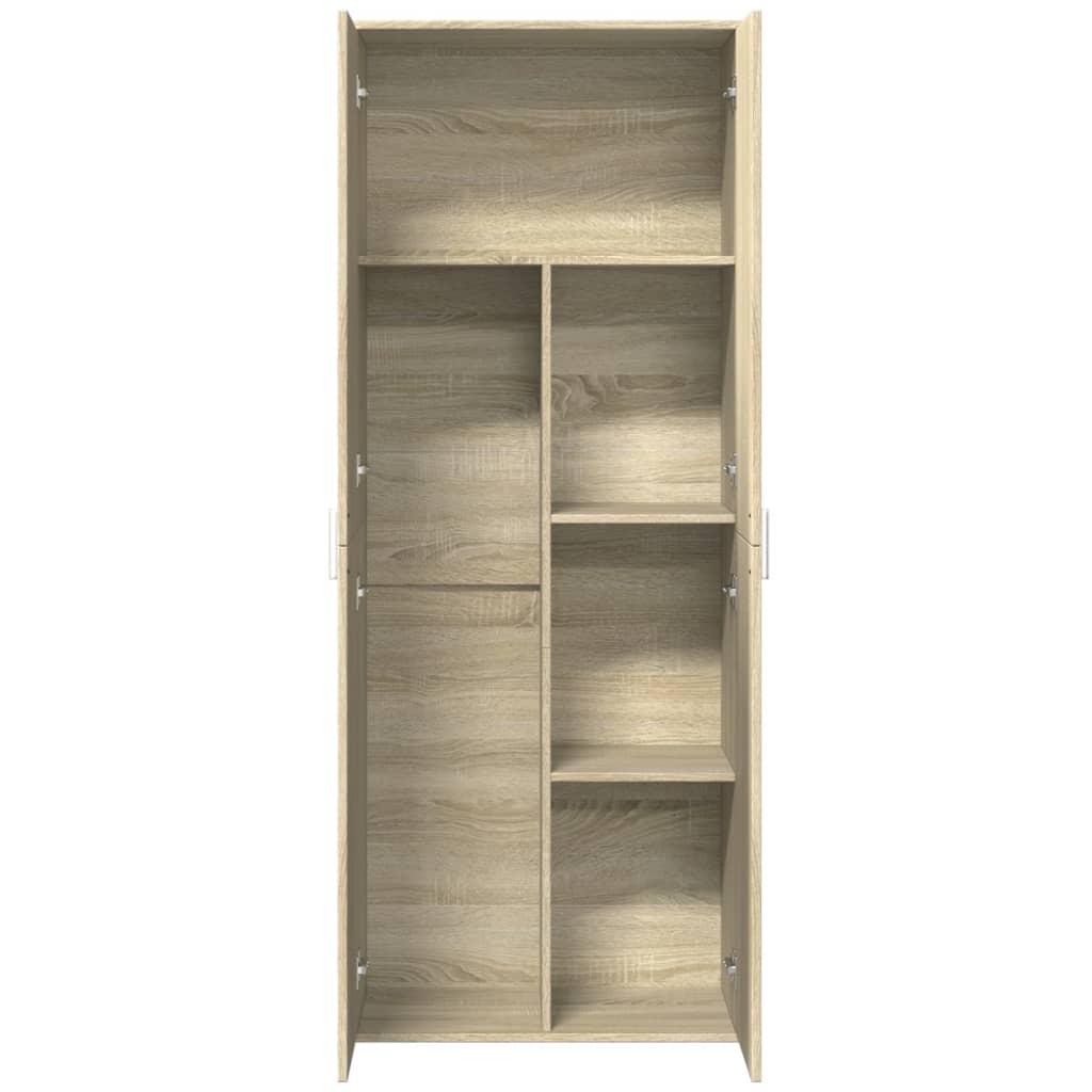 Highboard Weiß 70x35x180 cm Holzwerkstoff