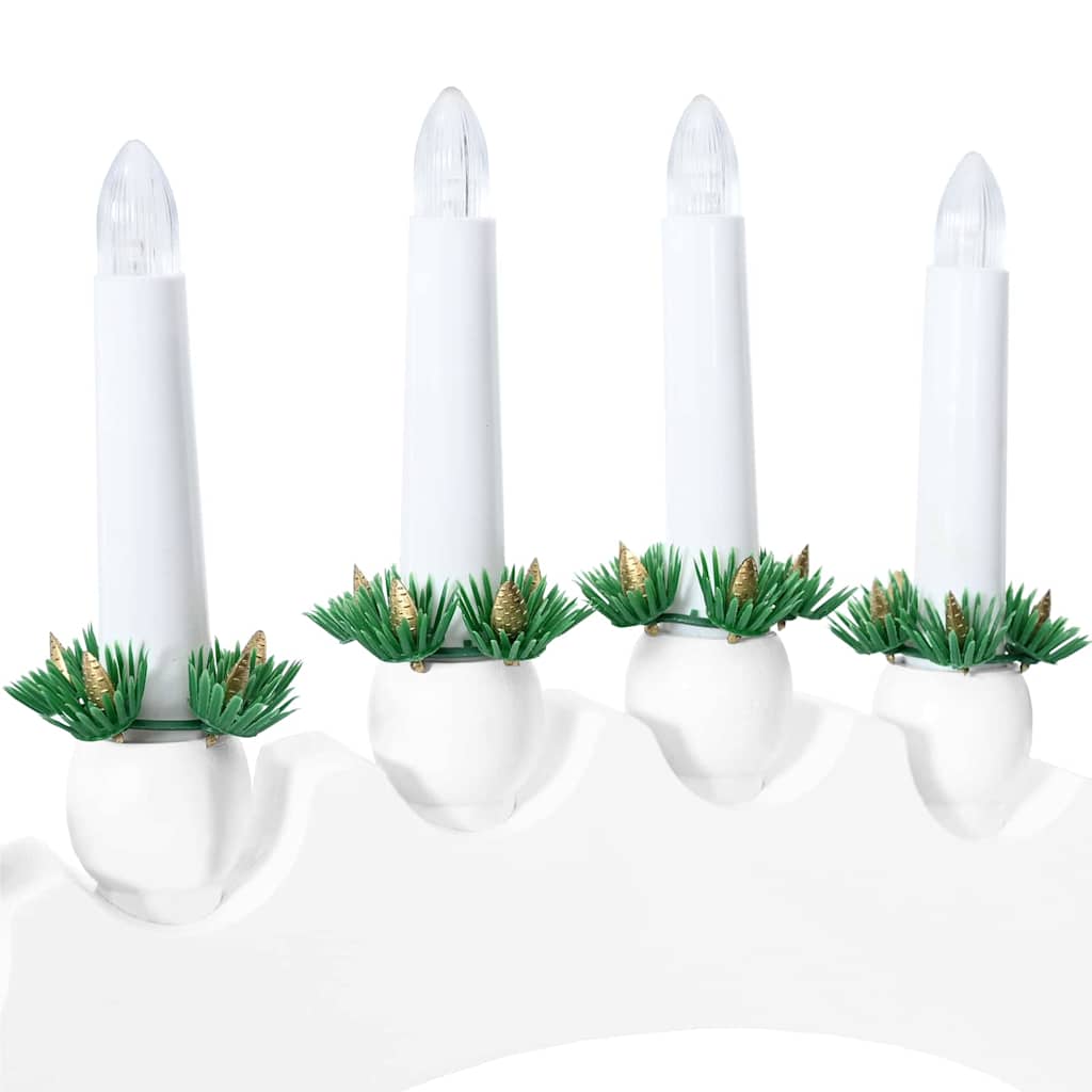 Weihnachtskerzenbogen mit 10 LED Kerzen Braun 47 x 5 x 29 cm