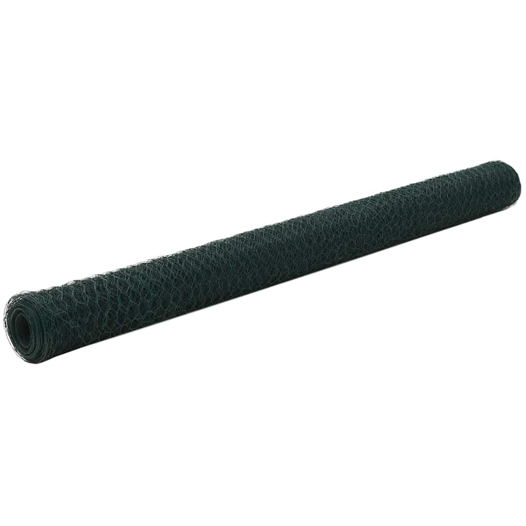 Drahtzaun mit PVC-Beschichtung 25x0,75 m Grün