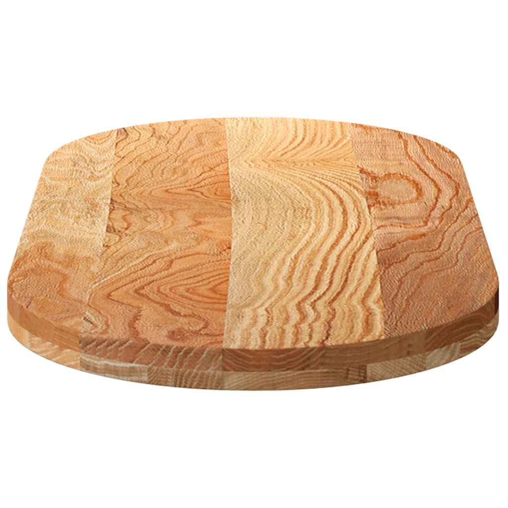 Tischplatte 80x40x2 cm Massivholz Eiche Oval