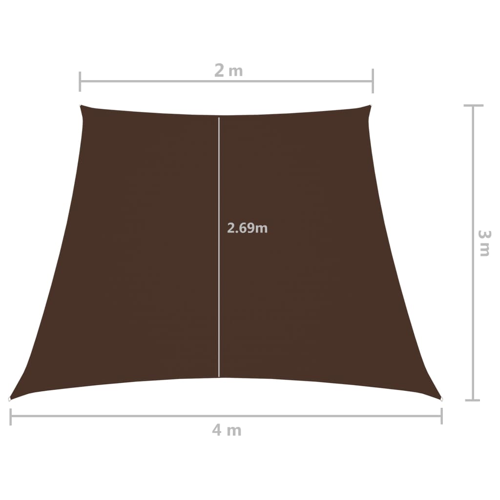 Sonnensegel Oxford-Gewebe Trapezförmig 2/4x3 m Beige