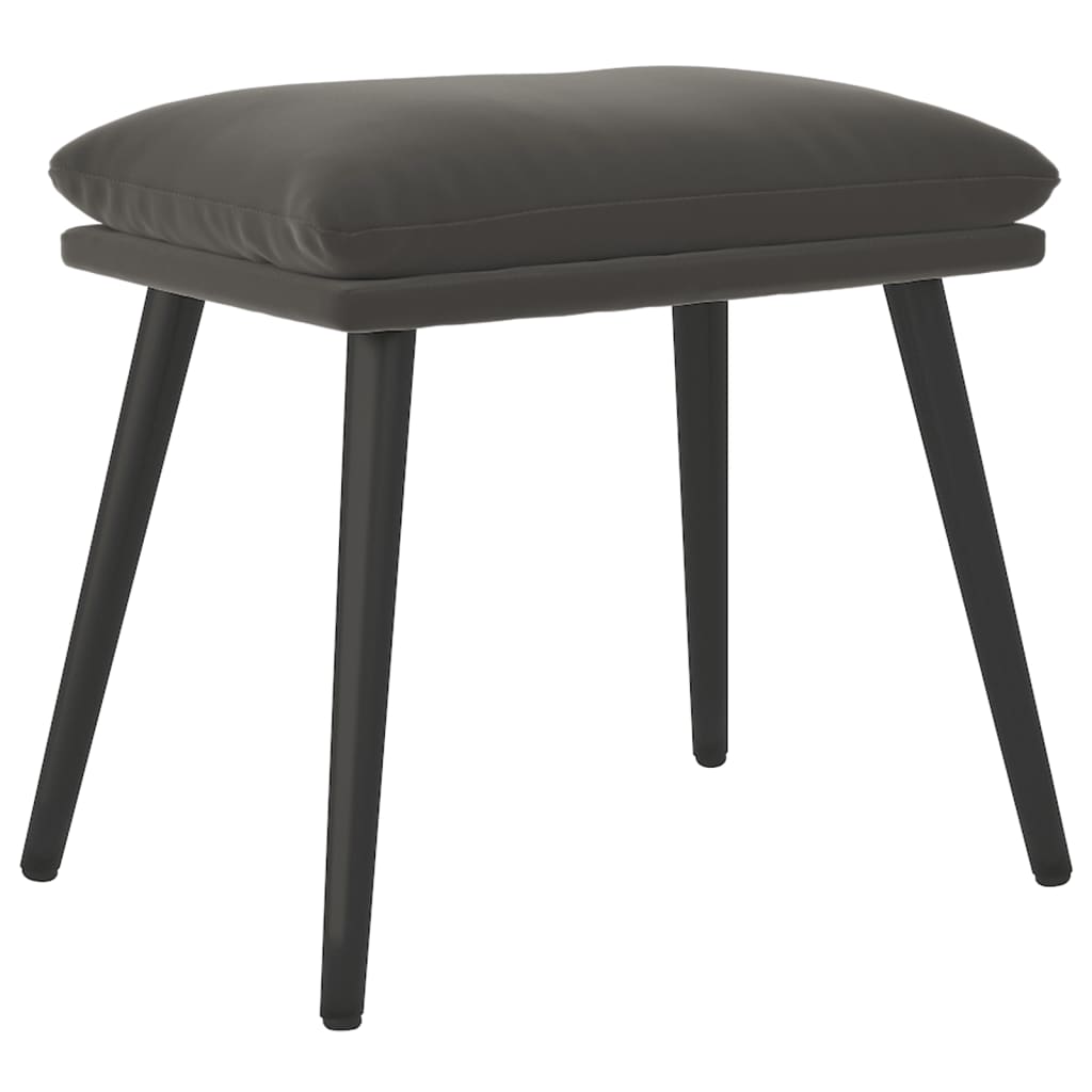 Fußhocker Hellgrau 45x29,5x35 cm Samt
