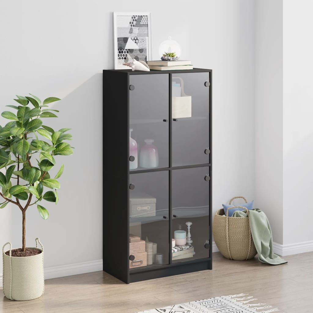 Bücherschrank mit Türen Weiß 136x37x142 cm Holzwerkstoff