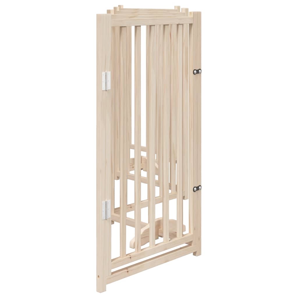 3-tlg. Hundetor Faltbar 150 cm Massivholz Tanne