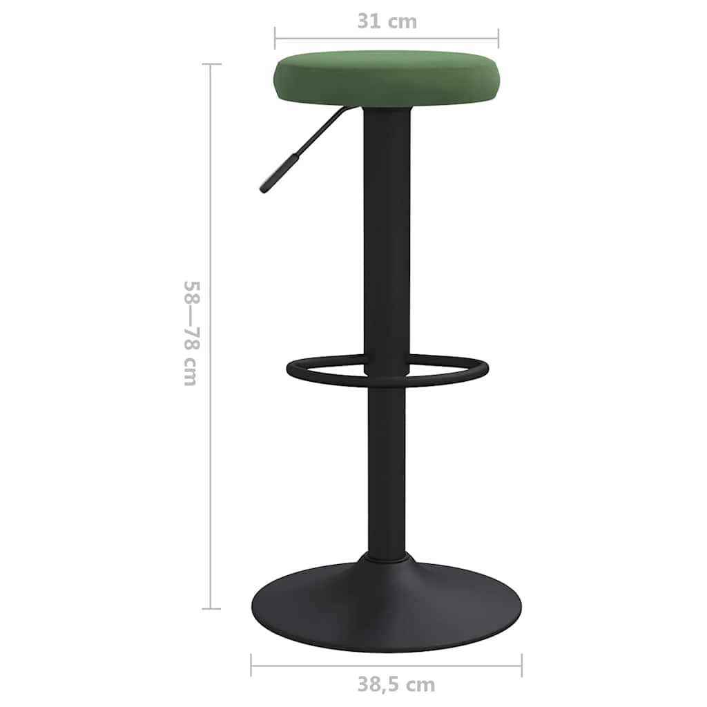 Barhocker 2 Stk. Schwarz Samt