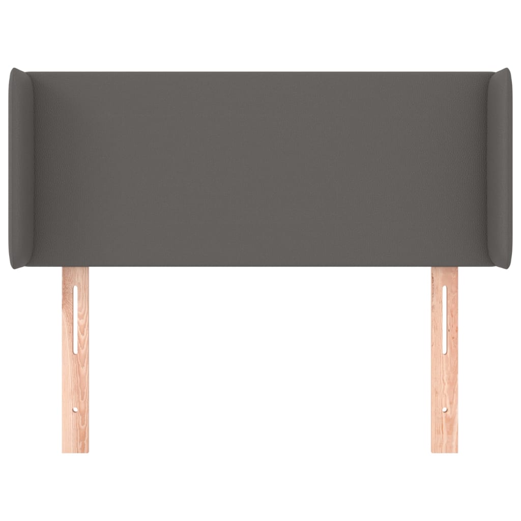 Kopfteil mit Ohren Creme 83x16x78/88 cm Kunstleder
