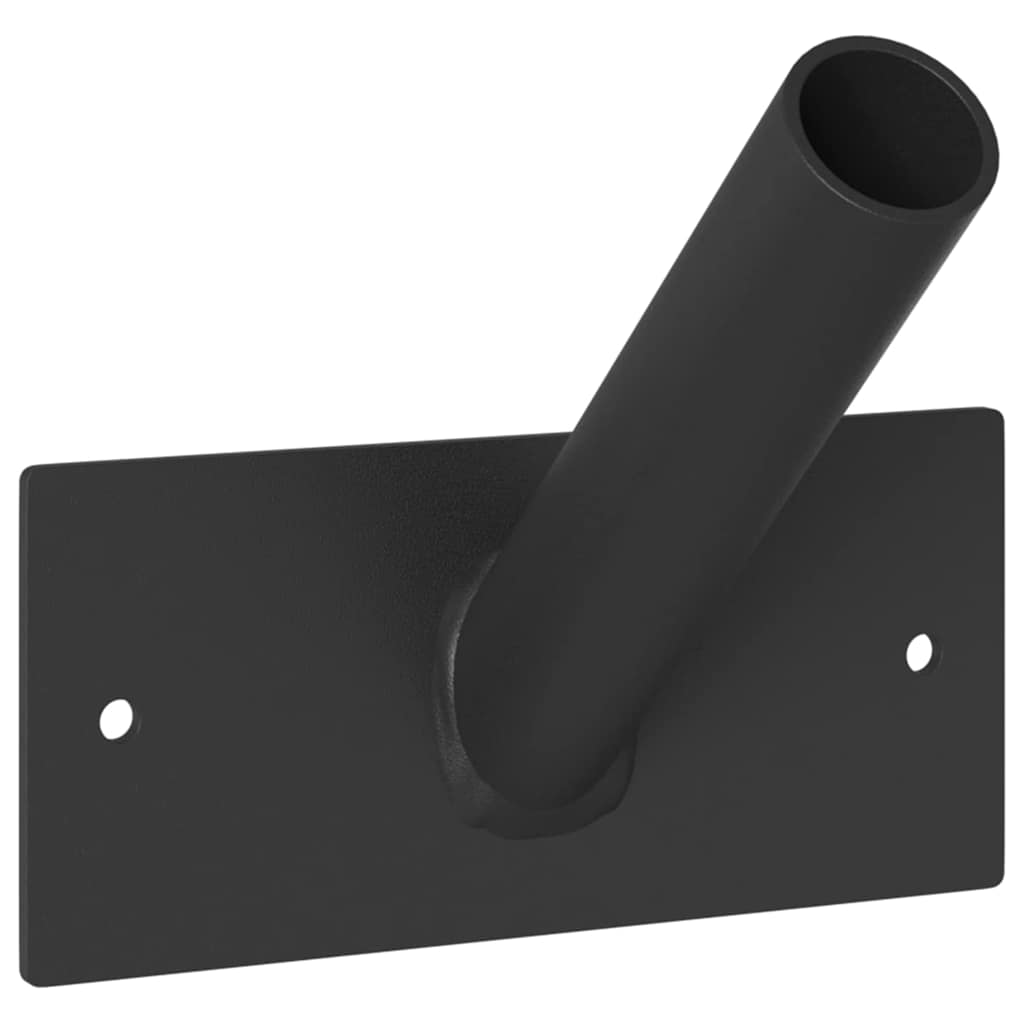 Fahnen Pole Holde Schwarz 10,5 x 7,5 x 0,25 cm Stahl
