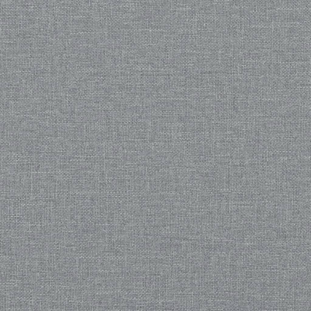 3-Sitzer-Sofa mit Hocker Creme 180 cm Stoff