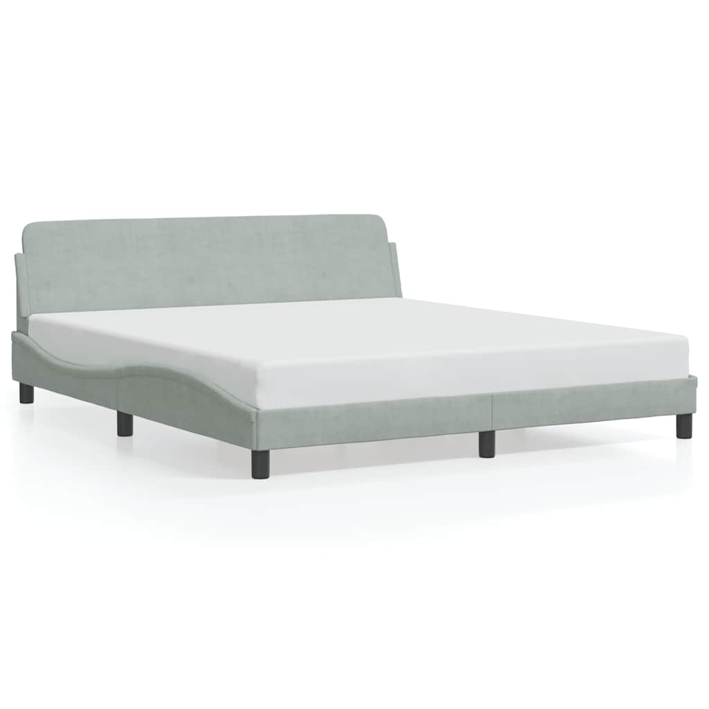 Bettgestell Dover Dunkelgrau 90x190 cm Samt