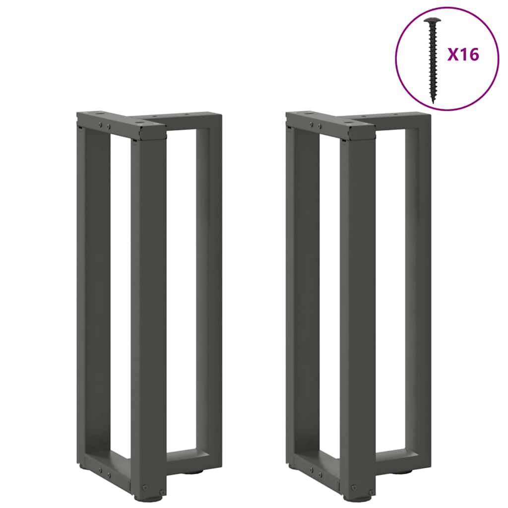 Couchtischbeine T-Form 2 Stk. Schwarz 30x25x(30-31) cm Stahl