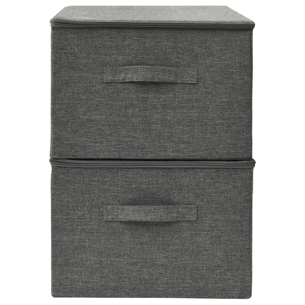 Aufbewahrungsboxen 2 Stk. Stoff 43x34x23 cm Creme
