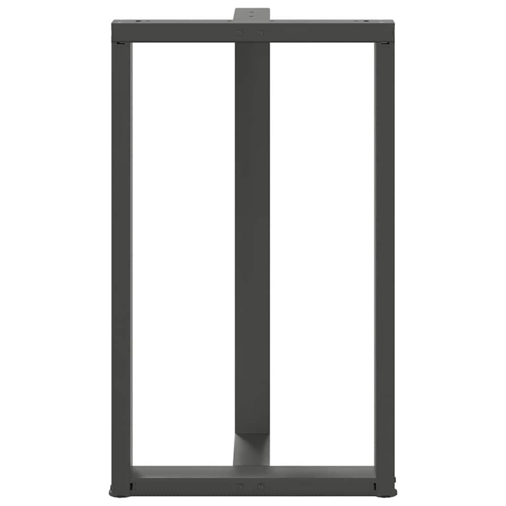 Couchtischbeine T-Form 2 Stk. Schwarz 30x25x(30-31) cm Stahl