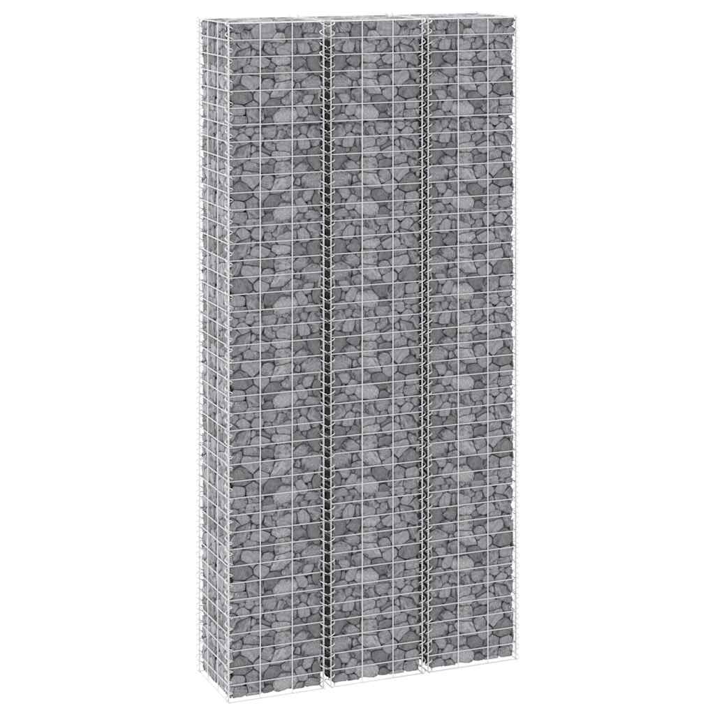 Gabionen-Hochbeete 3 Stk. 30x30x50 cm Eisen