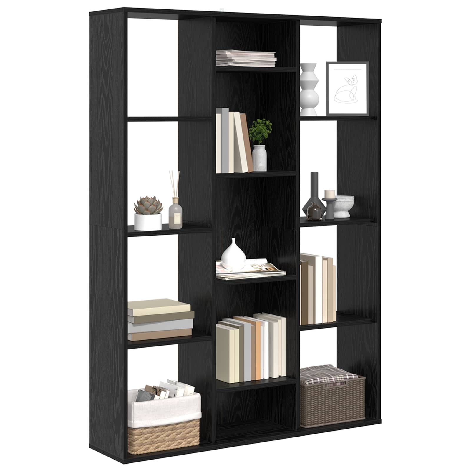 Raumteiler/Bücherregal Weiß 100x24x140 cm Holzwerkstoff
