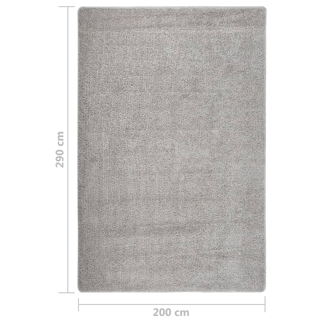 Anti-Rutsch Shaggy Teppich Dunkelgrau 200 x 200 cm PP