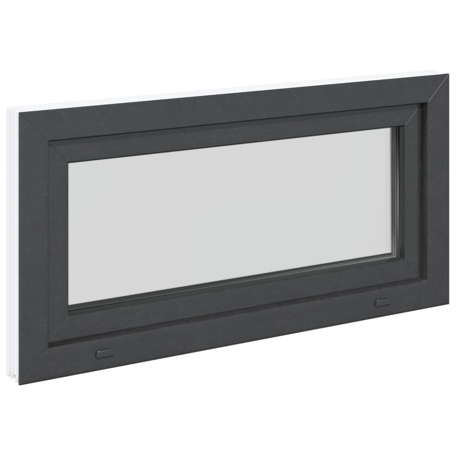 Kellerfenster RISOR 50 x 50 cm PVC und Glas Weiß