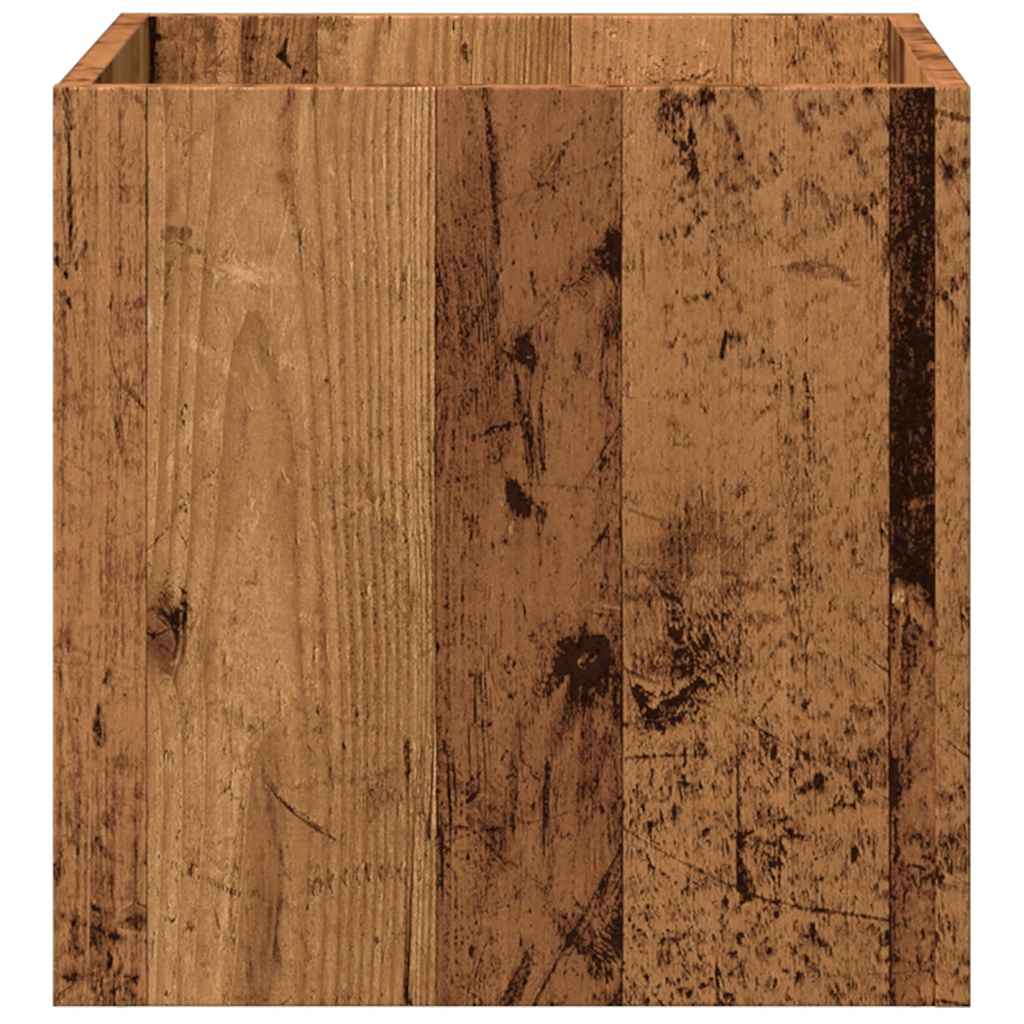 Pflanzgefäß Weiß 40x40x40 cm Holzwerkstoff