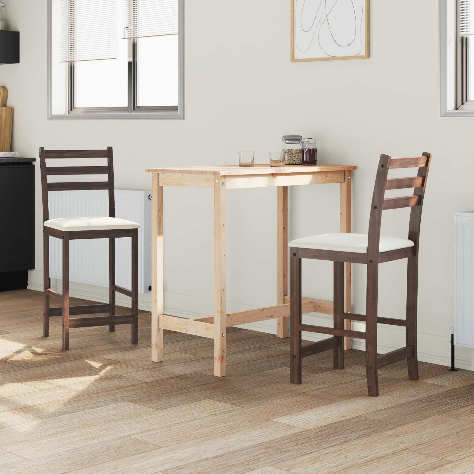 Esszimmerstühle 2 pcs Hellbraun 40 x 47,5 x 99,5 cm