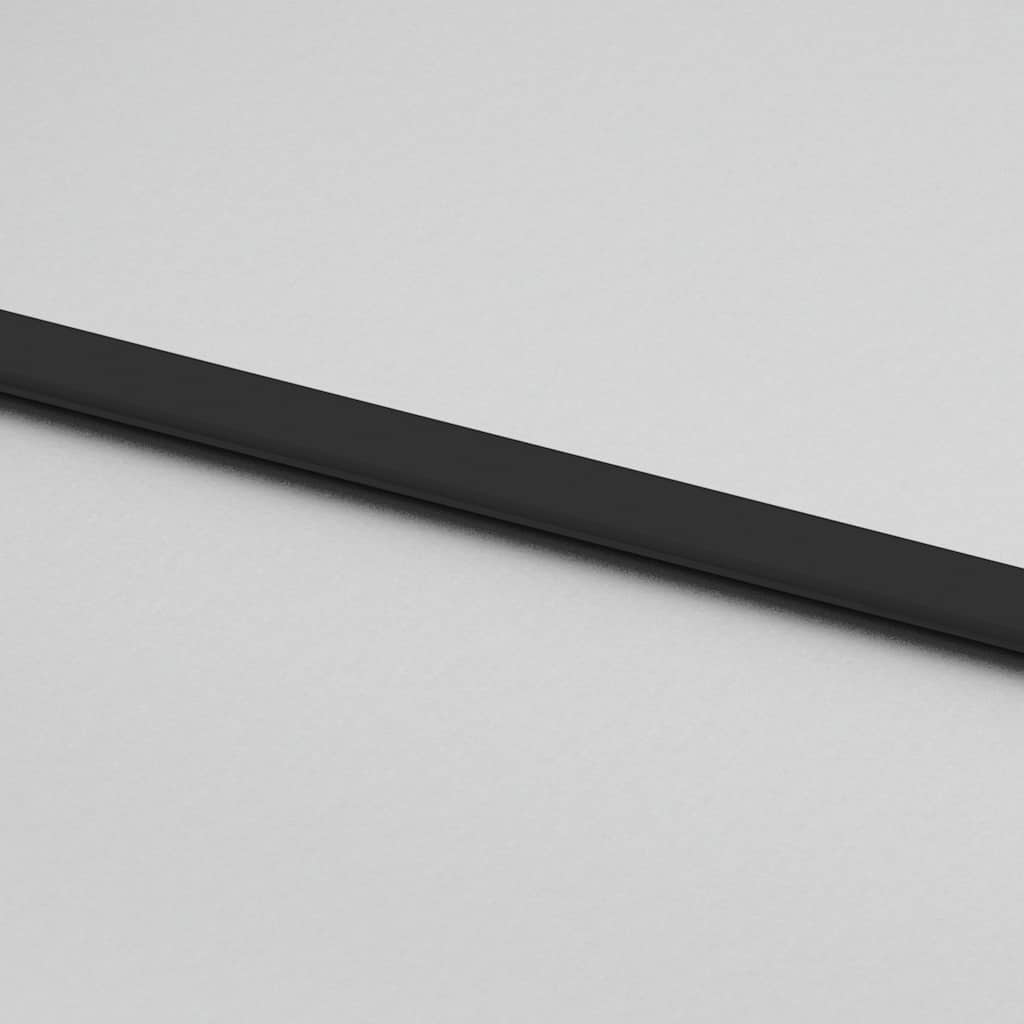 Schiebetür mit Beschlag Schwarz 76x205 cm ESG-Glas