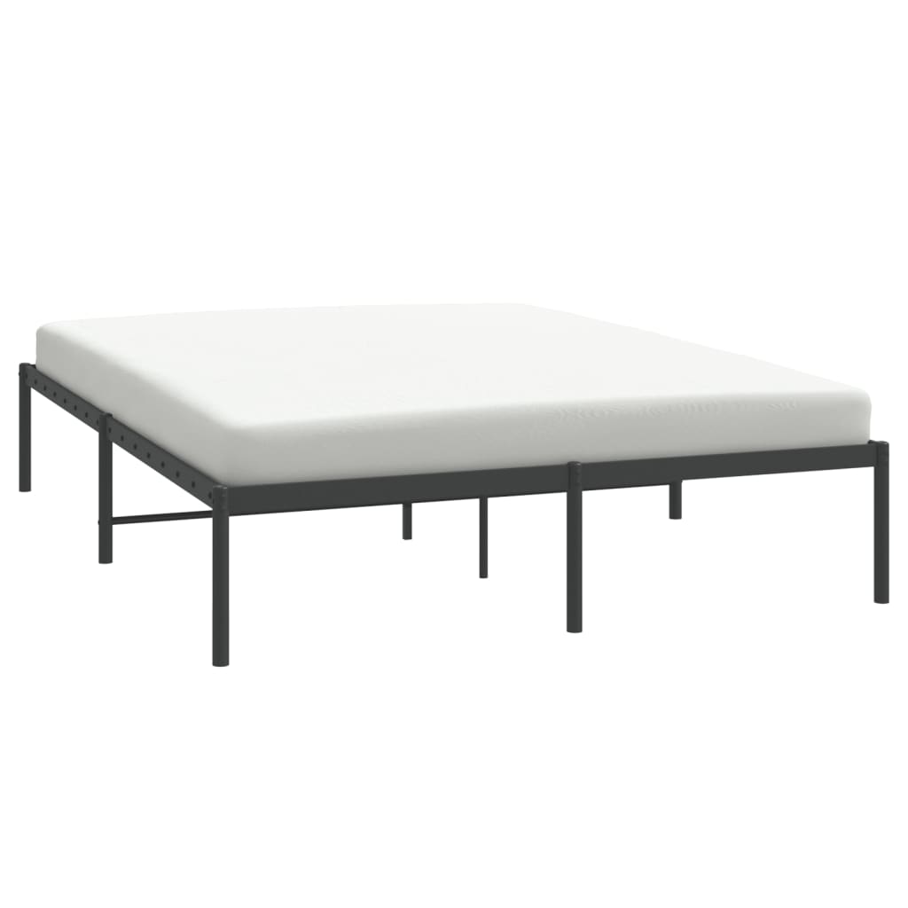 Bettgestell Metall Schwarz 75x190 cm