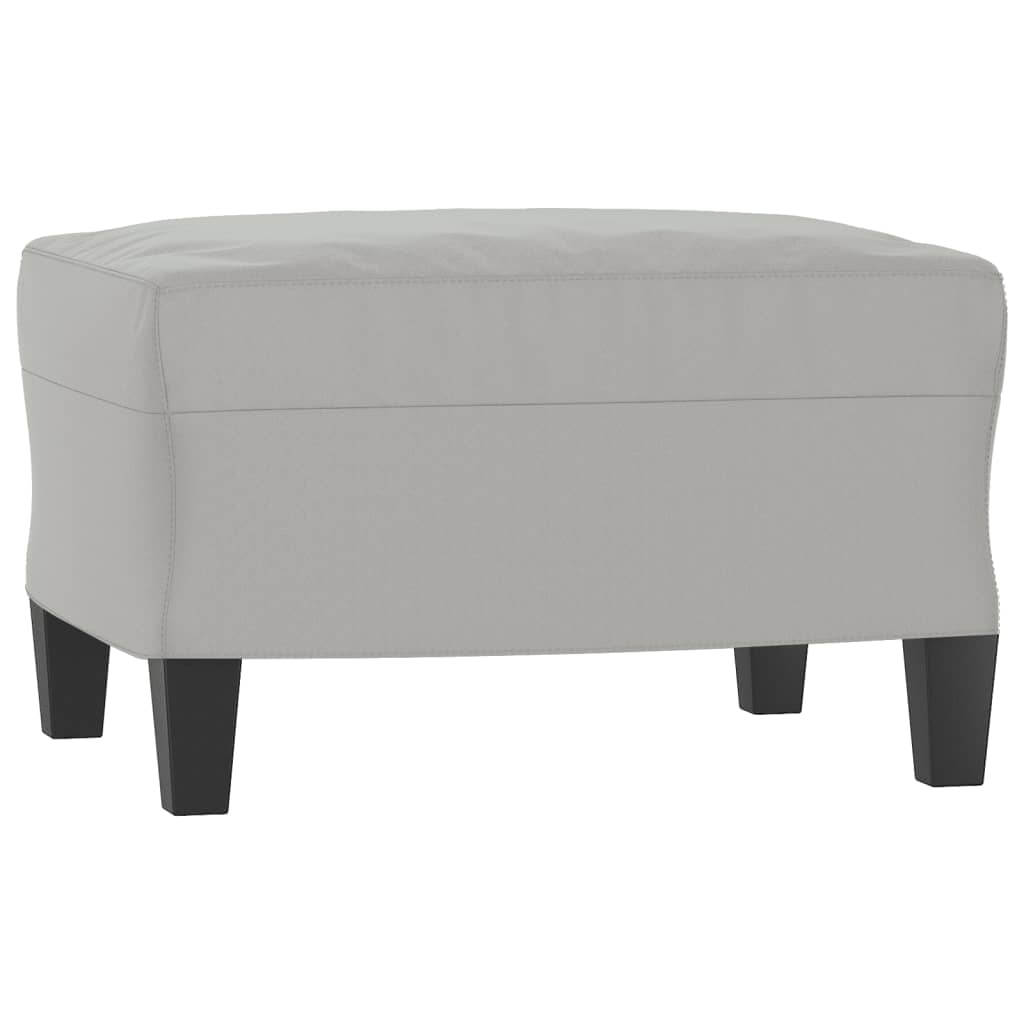 3-Sitzer-Sofa mit Hocker Taupe 180 cm Mikrofasergewebe