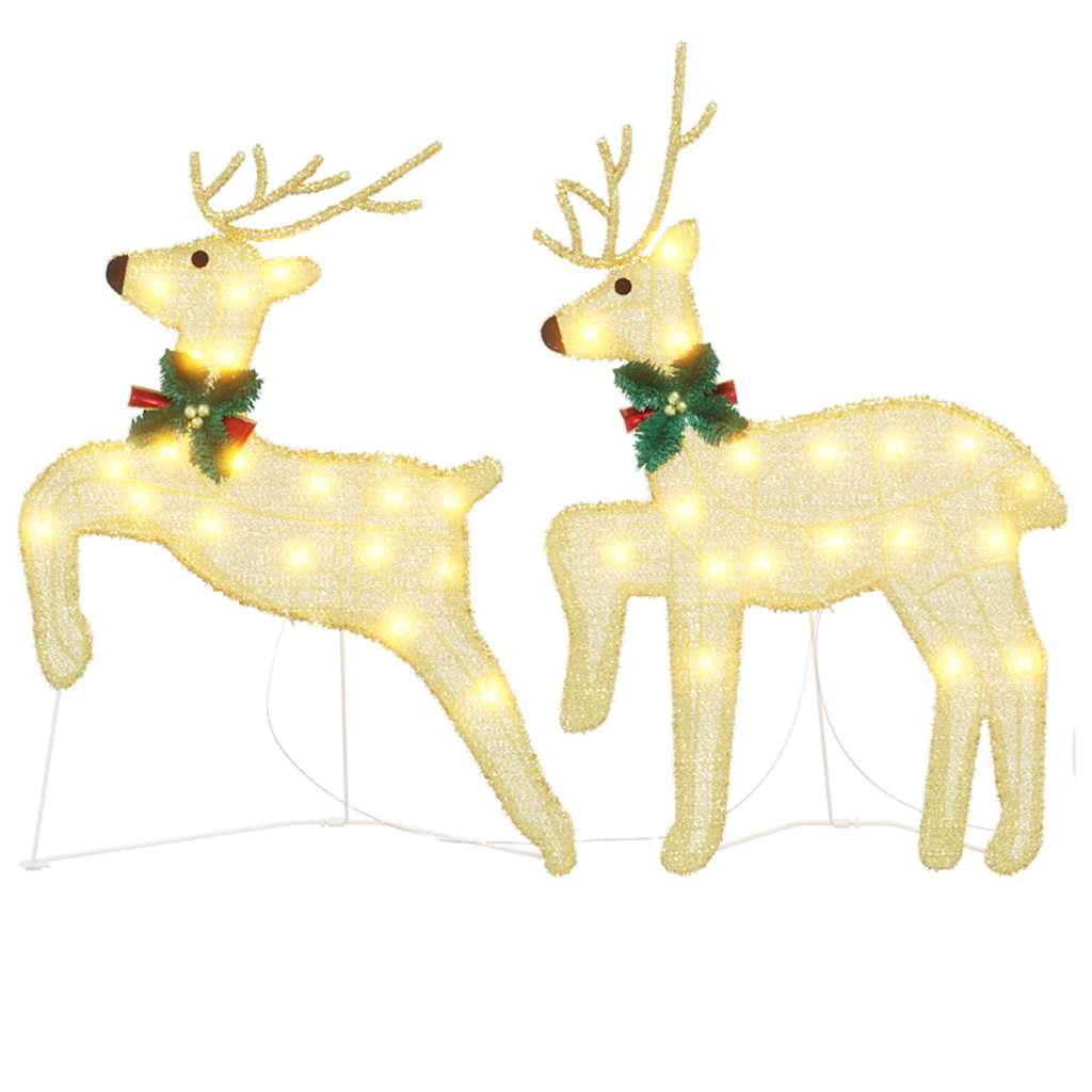 LED Rentiere 4 pcs Gold Stoff