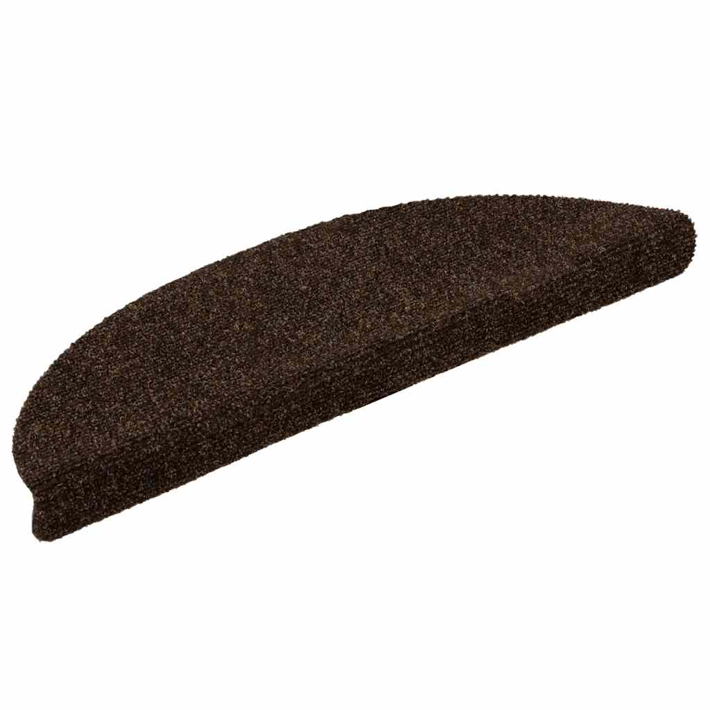 Stufenmatten Selbstklebend 15 Stk. 56x17x3 cm Hellbraun Halbrund