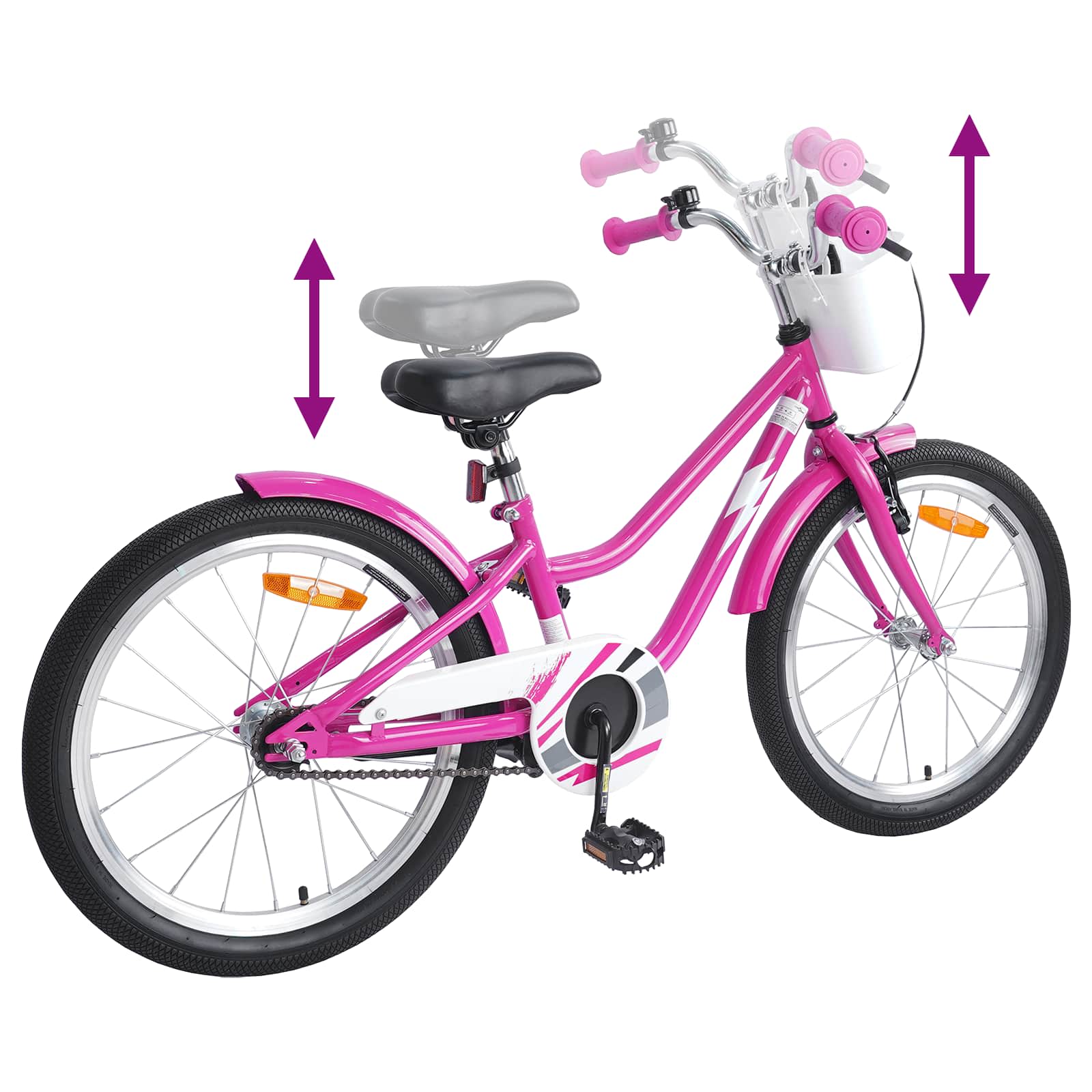Kinderfahrrad 12 Zoll für 2-4 Jahre alt Hellrosa