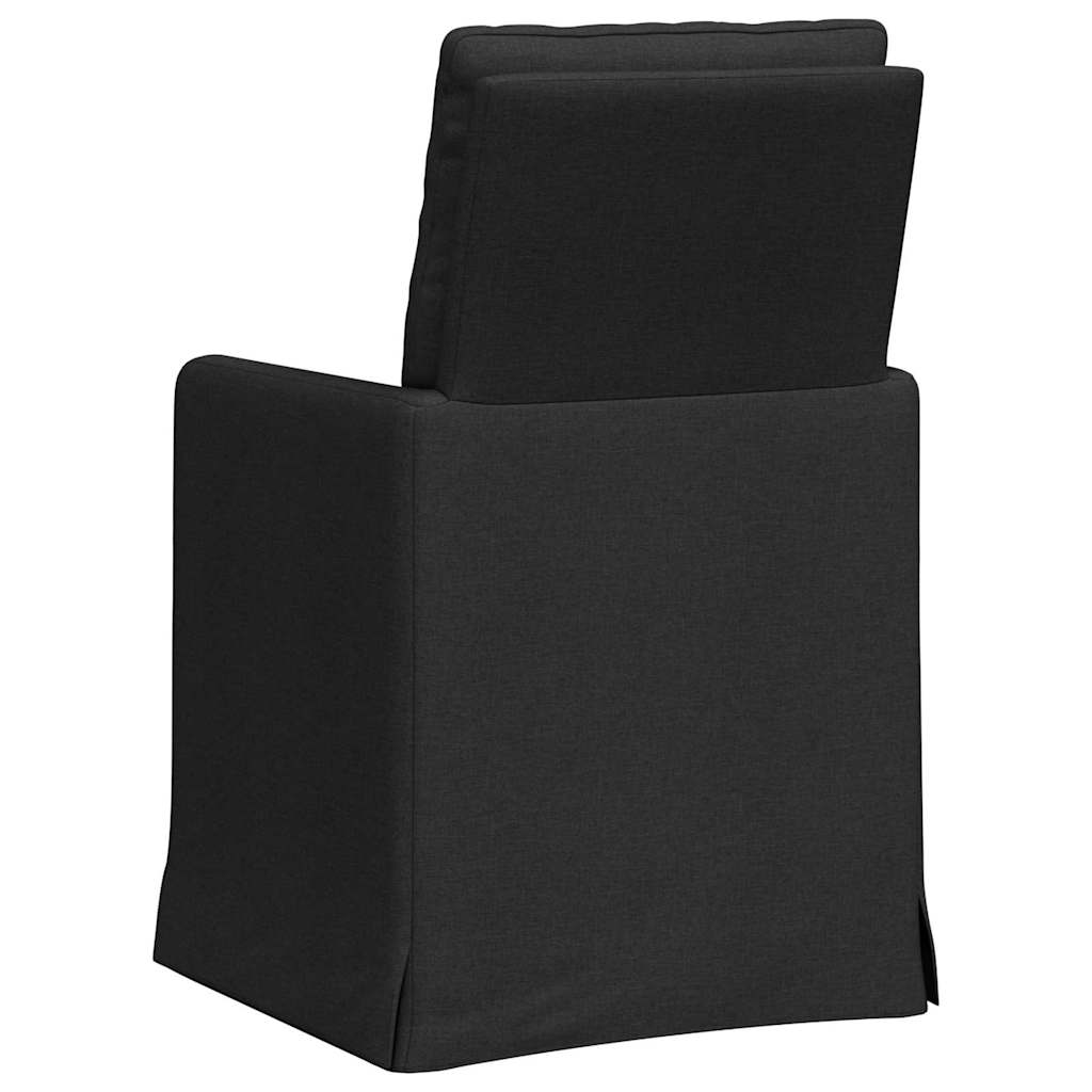 Esszimmerstühle 2 pcs Hellgrau 57 x 67 x 98 cm Stoff
